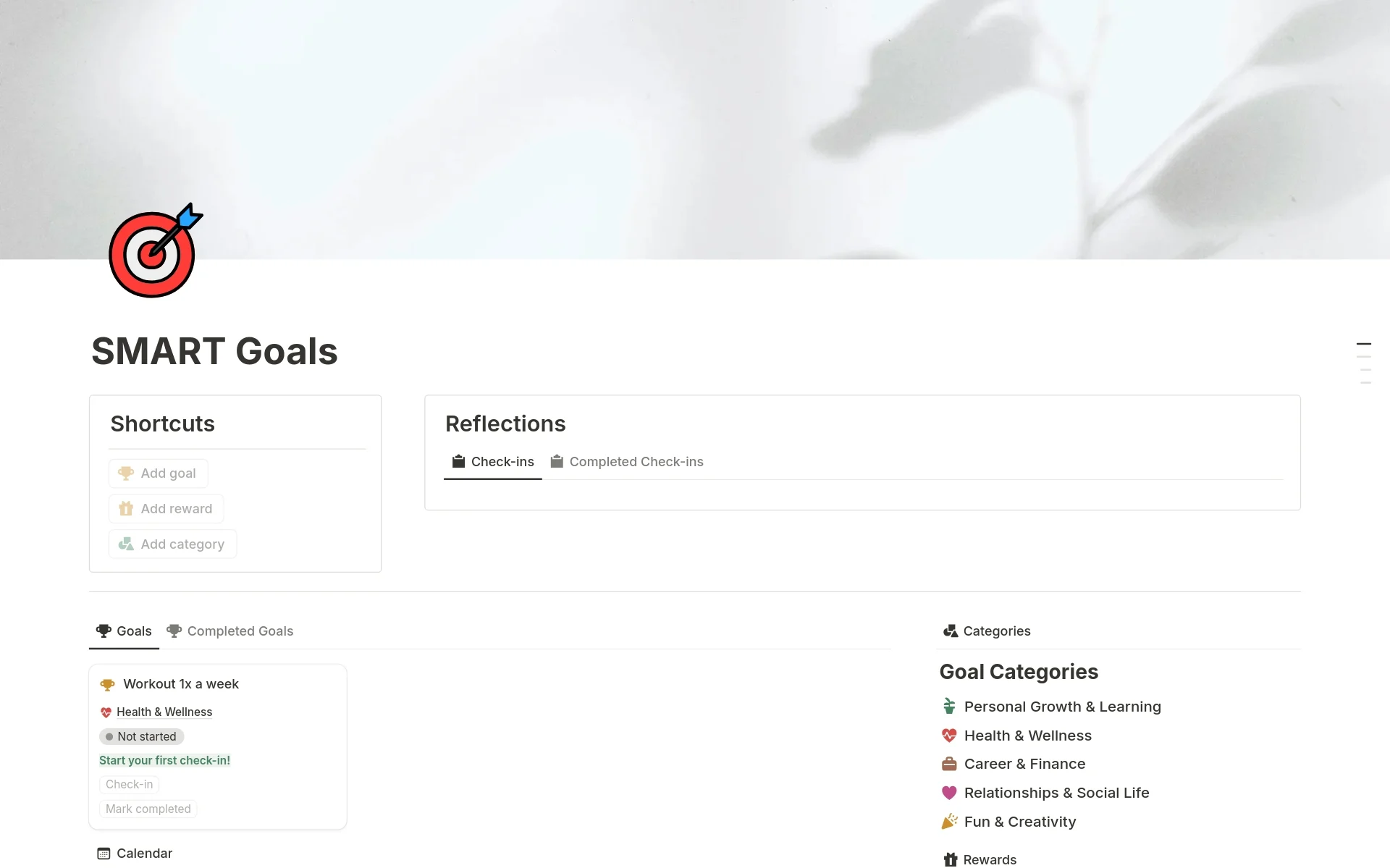 Smart Goals Template